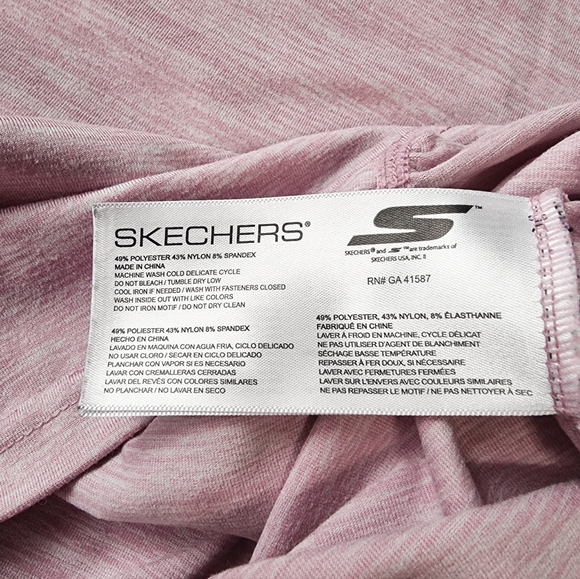 Skechers Long Hooded Light Pink Activewear Top - Picture 7 of 7